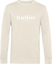 Heren Sweaters met Ballin Est. 2013 Basic Sweater Print - Beige - Maat M