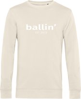 Heren Sweaters met Ballin Est. 2013 Basic Sweater Print - Beige - Maat XXL