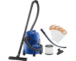 Nilfisk Buddy II 12 – Compacte nat- en droogzuiger met 1200W motor, 12L container en blaasfunctie voor huis, auto en werkplaats, Stof-/waterzuiger