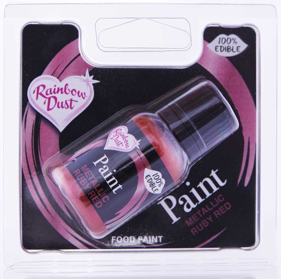 RD - Metallic Voedsel Verf - Ruby Rood | bol