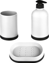 Witte badkamer set - 3 accessoires - Overig - Wit - SILUMEN
