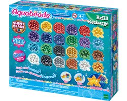 foto van Aquabeads navulling Glans parel pakket- 2000 parels in 24 kleuren