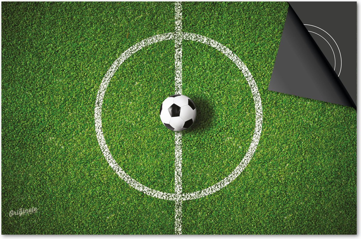 Inductie beschermer 78x52 - afdekplaat inductie mat - Dietrix Kookplaat beschermer - DELUXE - Sport - Voetbalveld Kleur