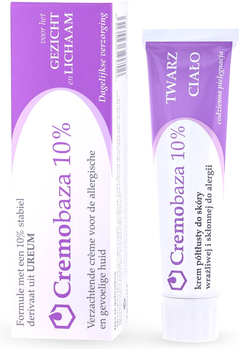 Cremobaza 10% ureumcrème - Halfvette crème voor de gevoelige huid en de huid met allergieën - 30g