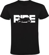 Ride Motorcycle Heren T-shirt | motor | harley davidson | motorrijder | motorrijden | Zwart