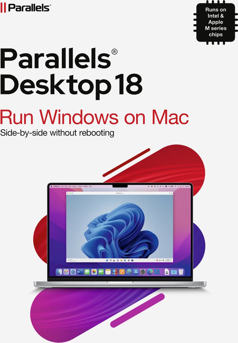 Parallels Desktop 18 - Windows op Mac Systeem - EN/FR/DE Versie - Mac