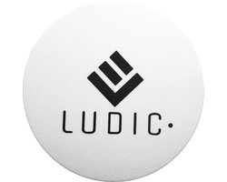 Ludic Anti-static Logo Felt slipmat White NOstatic LP Mat
