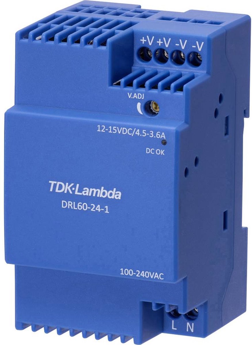 TDK-Lambda DRL60-24-1 DIN-rail netvoeding 24 V 2.5 A 60 W Inhoud: 1 stuk(s)