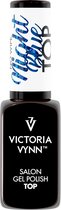 Victoria Vynn – Top Coat Night Blue No Wipe 8ml - blauwe glitter topcoat - flakes - gellak - gelpolish - gel - lak - polish - gelnagels - acrylnagels - polygel - nagels - manicure - nagelverzorging - nagelstyliste - uv / led - nagelstylist - callance