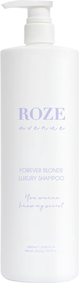 Roze Avenue Forever Blonde Luxury Shampoo 1000ml - Zilvershampoo vrouwen - Voor Alle haartypes