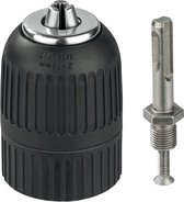 Parkside Snelspanboorhouder - Spanwijdte: 2-13 mm - Boorhouderschroefdraad: M12 - SDS plus adapter voor snelle boorhouderwissel - Duurzame boorhouder met ronde schacht