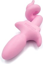 Pig tail buttplug roze large