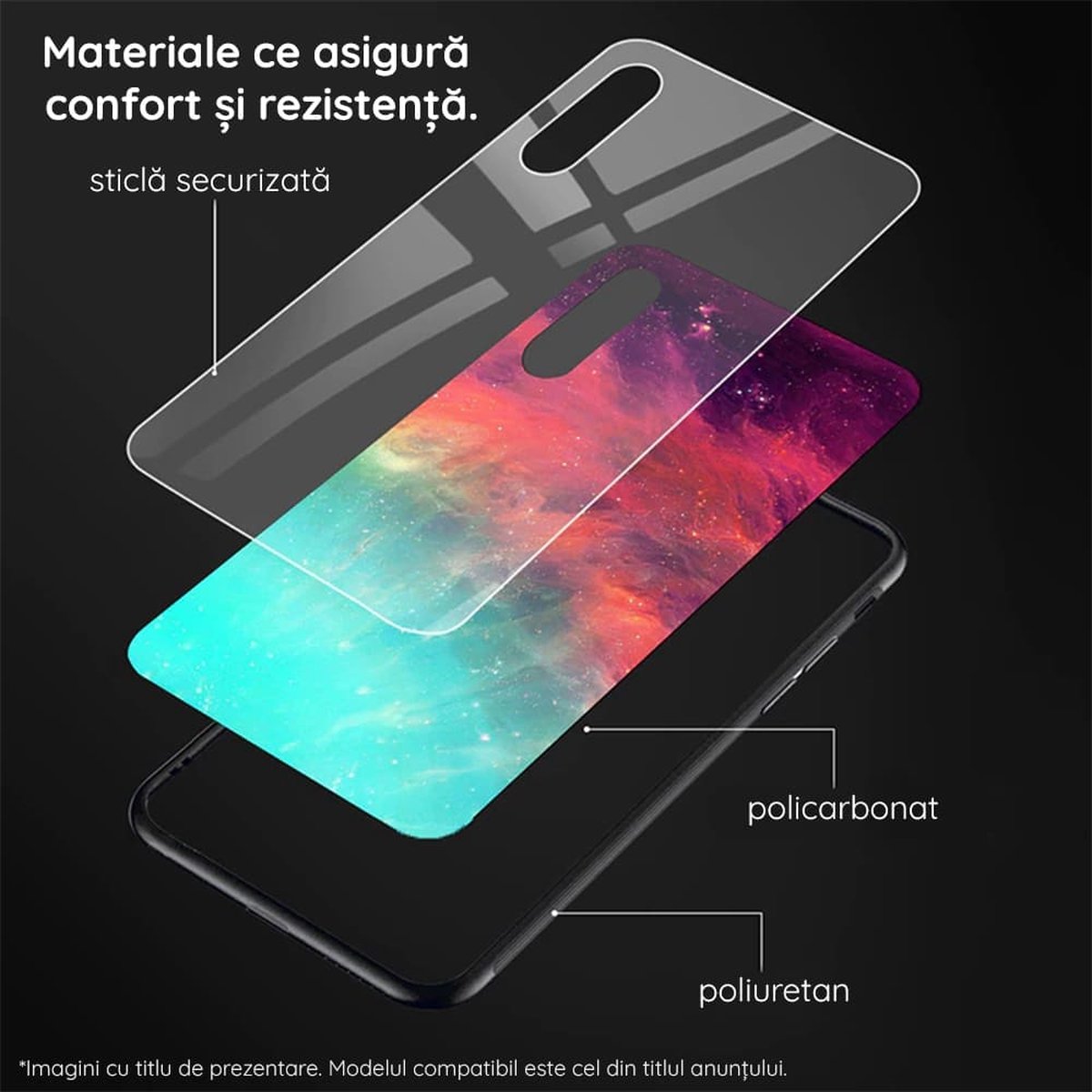 Techsuit - telefoonhoesje- Glas Series - iPhone 14 - Red Nebula