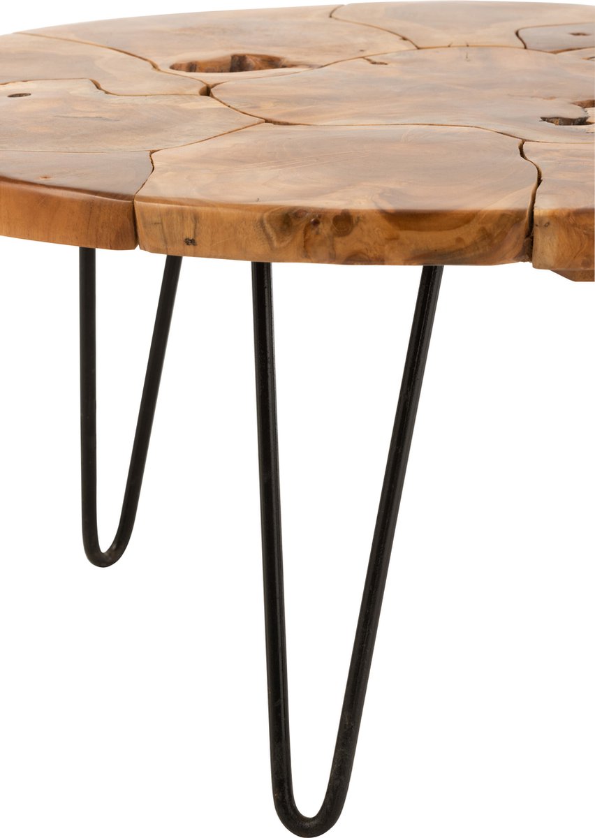 J-Line salontafel Samuel Rond - hout - bruin