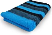 Vetbed Stripes - Blauw - Antislip Hondenmat - 100 x 75 cm - Benchmat - Hondenkleed - Voor Honden - Machine Wasbaar - Droogloopmat