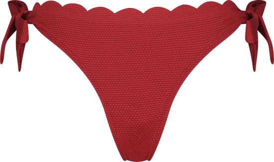 Hunkemöller Dames Badmode Rio Bikinibroekje Scallop - Rood - maat XL