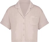 Hunkemöller Dames Nachtmode Jacket Jersey Essential - Beige - maat XL