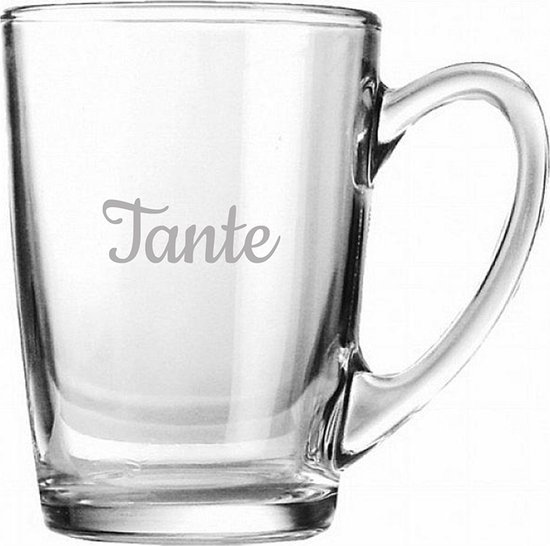 Verre à thé gravé - 32cl - Tante