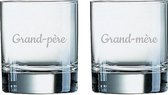 Whiskeyglas gegraveerd - 20cl - Grand-père & Grand-mère