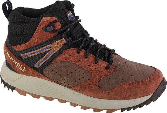 Merrell Wildwood Sneaker Mid WP J067299, Mannen, Bruin, Laarzen,Trekkingschoenen, maat: 41,5