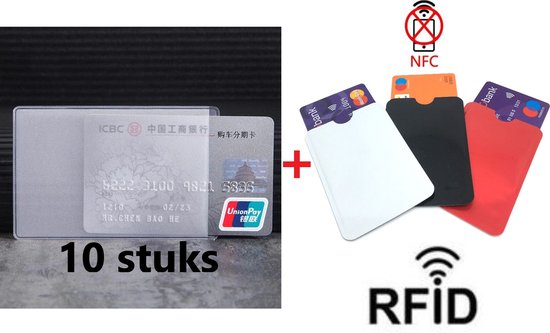 10-pack Beschermhoesjes Creditcards - 3x RFID Hoesjes