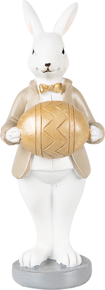 Beeld Konijn 15 cm Beige Bruin Polyresin
