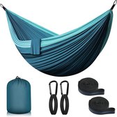 YSR - Hangmat, outdoor, camping, hangmat, reizen, ultralicht, voor 2 personen tot 300 kg, 300 x 200 cm, parachutenylon, 2 x premium karabijnhaken, 2 x nylon lussen inclusief voor binnen en buiten