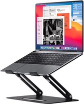 Laptop Standaard - Universeel 10 tot 17 inch - Ergonomisch - Opvouwbaar - Inklapbaar en Verstelbaar - Aluminium - Zilver/Grijs