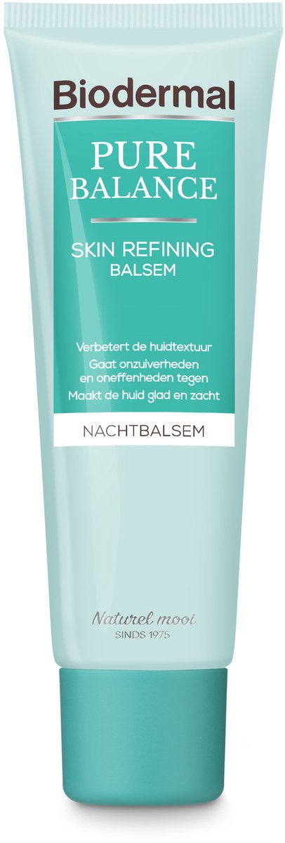 Bol.com Biodermal Pure Balance Skin Refining Balsem Nachtcreme - Nachtcreme met  hyaluronzuur - Bij onzuiverheden en oneffenhede... aanbieding