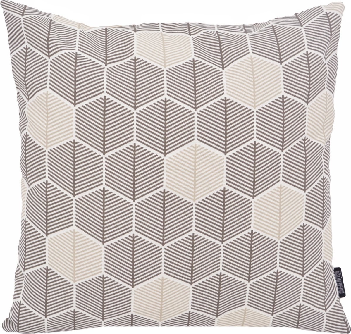 Gek op Kussens! Sierkussen Hexagon Grijs | 45 x 45 cm | Katoen/Polyester