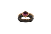 Dames ring - Orotech - AK 4/33 - keramiek - roségoud - 18 krt - toermalijn - sale Juwelier Verlinden St. Hubert - van €735,= voor €599,=