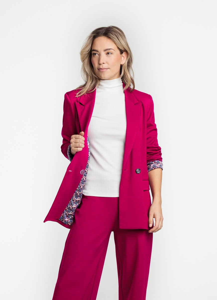 Tramontana | Blazer Punta Double Breasted | Fuchsia | Maat XXL