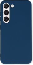Casemania Hoes Geschikt voor Samsung Galaxy S23 Donker Blauw - Extra Stevig Siliconen Back Cover
