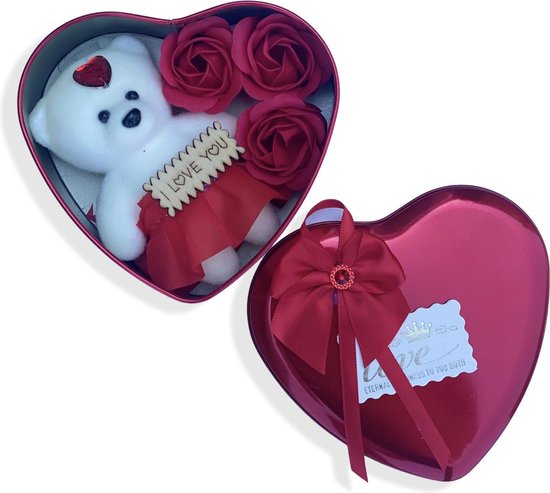 Cadeau Saint Valentin pour lui - 2 x boîte - Roses rouges - Cadeau