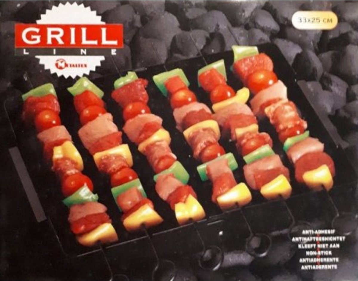 Metaltex barbecue Shishkebap antikleef 33x25cm