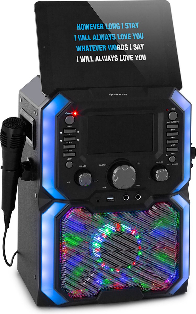 Lecteur CD portable Haut-parleur Bluetooth, écran LED, lecteur stéréo,  lecteur de musique CD mural avec FM Radio-vert