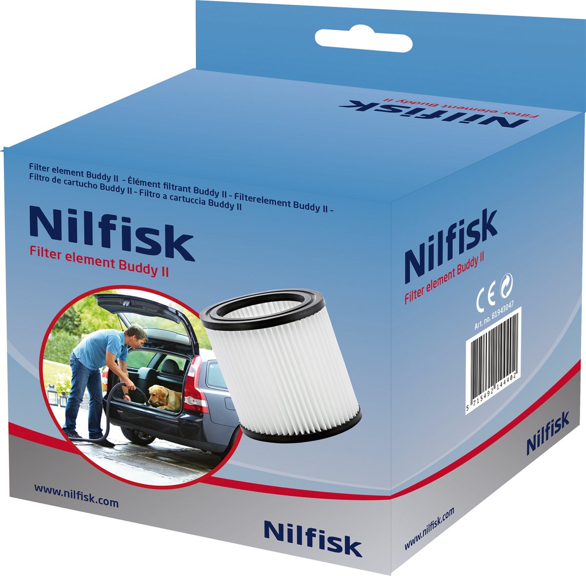 Nilfisk Buddy Nat en Droog Filter