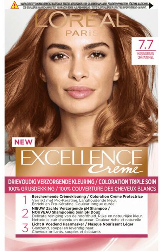 L'Oréal Paris Excellence Creme Haarverf Bruin - 7.7 Honingbruin | bol.com