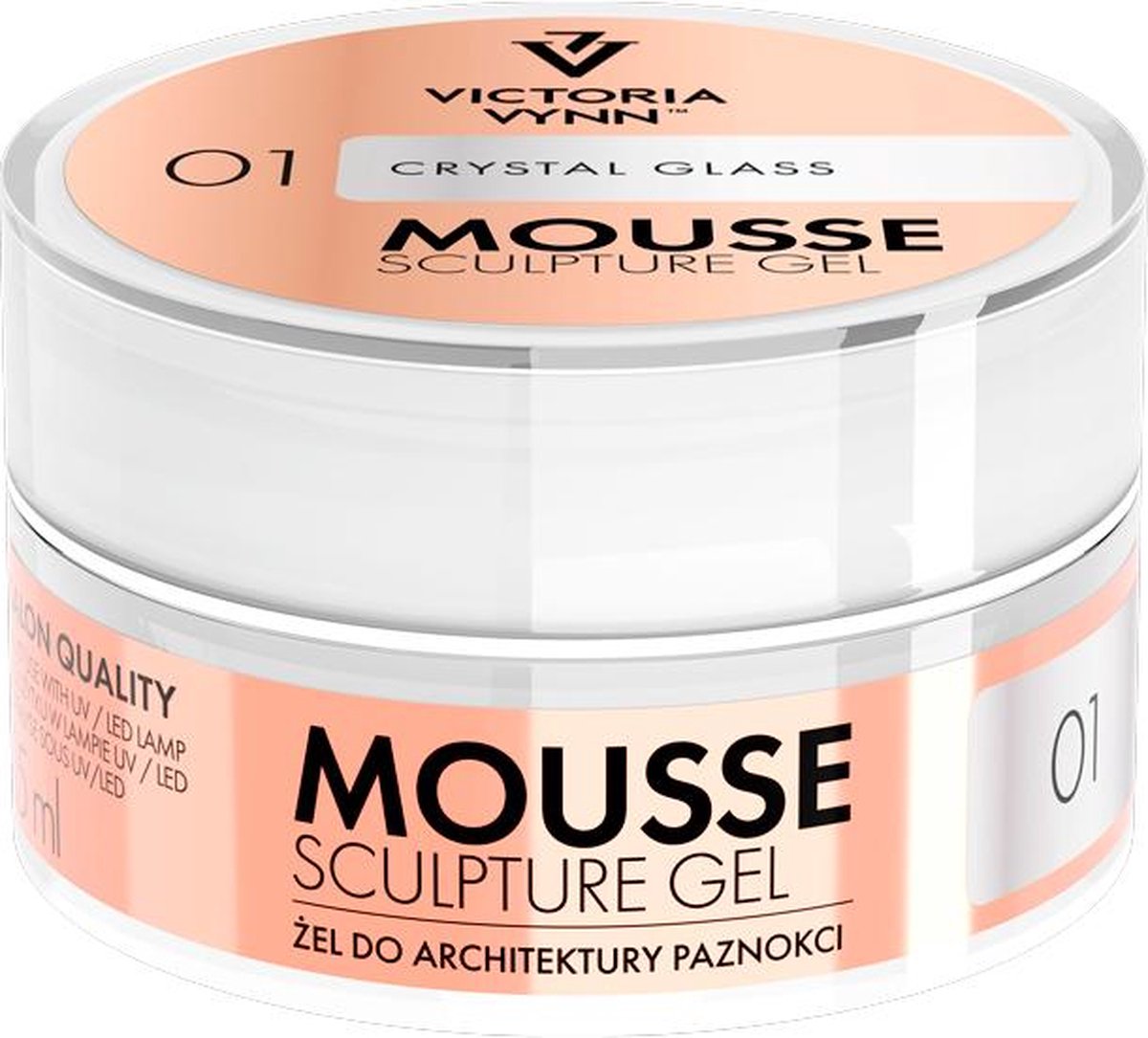 Victoria Vynn – Mousse Sculpture Gel 01 Crystal Glass 15ML NIEUW FORMAAT