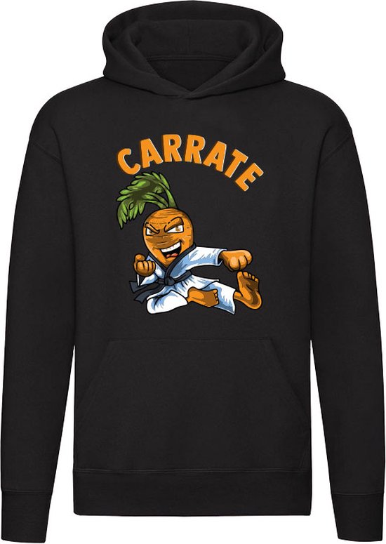 Carrate | wortel | karate | vechtkunst | vechtsport | woordgrap | grappig | Unisex | Trui | Hoodie | Sweater | Capuchon