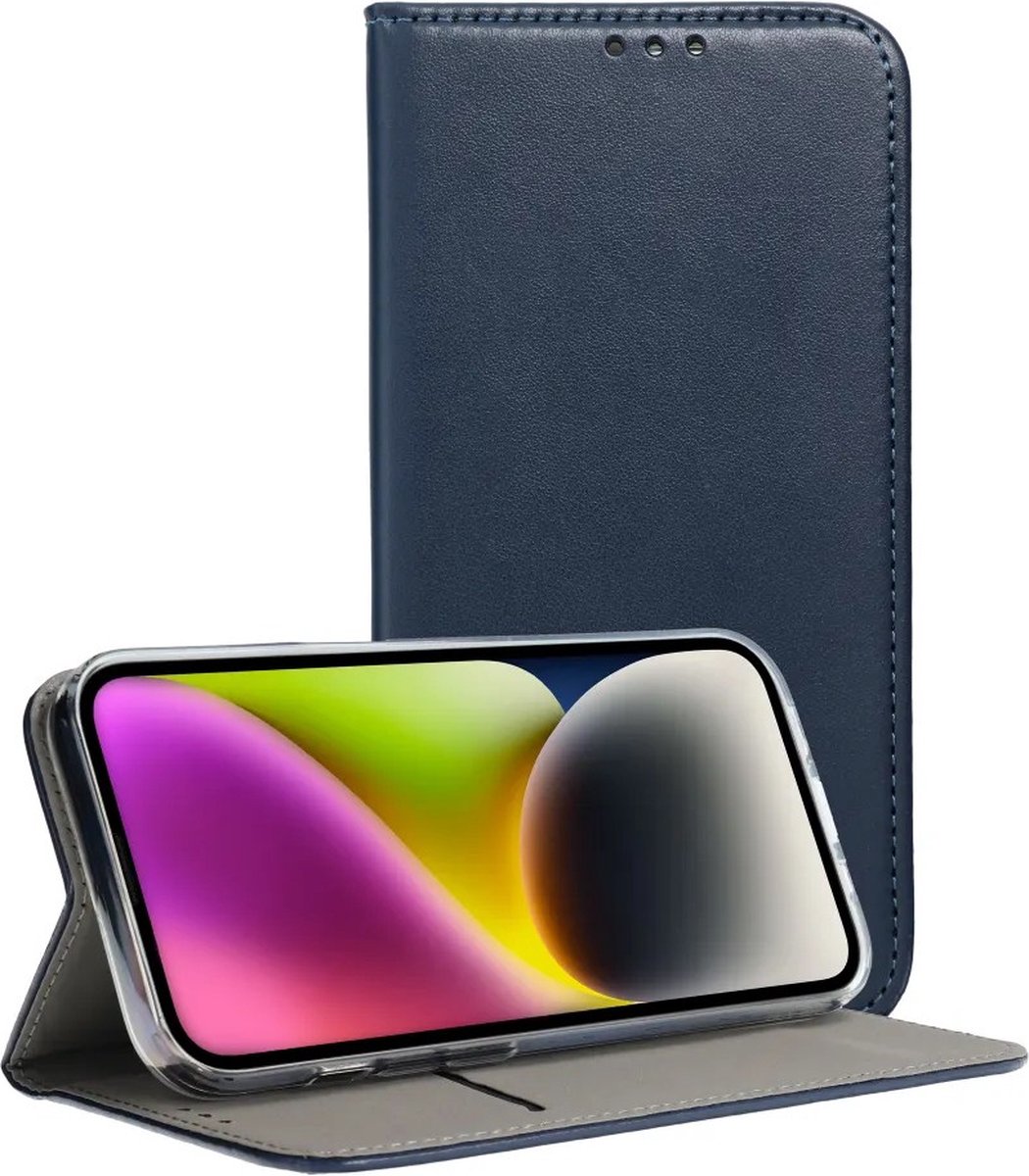 Smart Magneto Book Case hoesje iPhone 14 Plus - Marineblauw