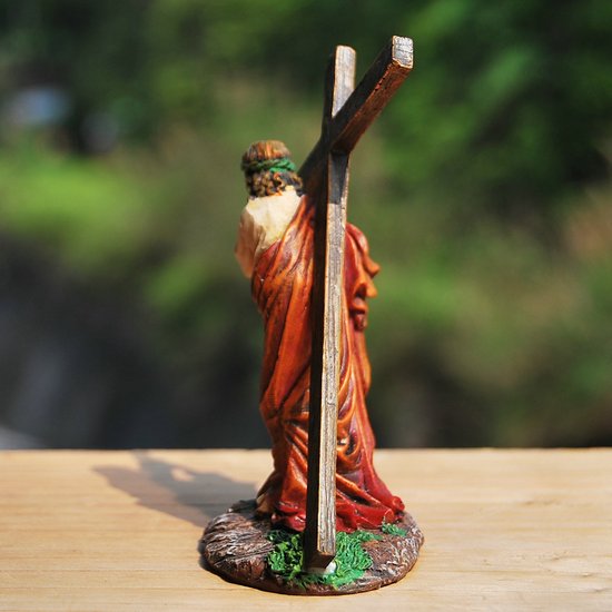 Jezus Draagt Kruis - Beeldje - Katholiek Christelijk - 13cm hoog — afbeelding 3