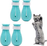 Anti krab katten sokken 4 stuks - kleding voor katten bankbeschermer - reismand kat reistas - katten kraag comfy cone
