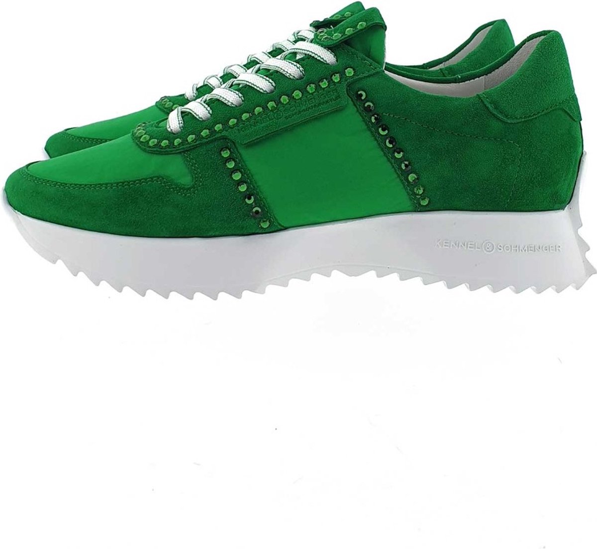 Kennel & Schmenger 18070 sneaker met strass groen, 37.5 / 4.5