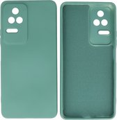 Xiaomi Poco F4 Hoesje - 2.0mm Dikke Fashion Telefoonhoesje Backcover - Siliconen Hoesje - Donker Groen