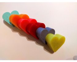 Set gastenzeep 6 harten zepen - Franse handzeep - Valentijnscadeau - cadeau - verjaardag