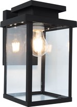 Olucia Tiamo - Moderne Buiten wandlamp - Aluminium/Glas - Zwart