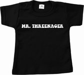 Verjaardag shirt 3 jaar-mr threenager-korte mouw-Maat 98