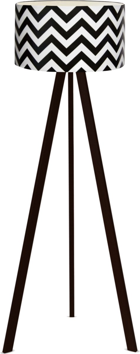 Staande lamp Newport vloerlamp 140 cm E27 zwart en wit