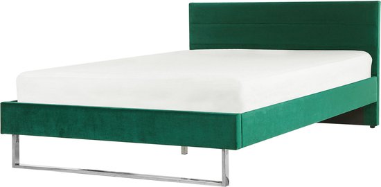 BELLOU - Tweepersoonsbed - Groen - 160 x 200 cm - Fluweel